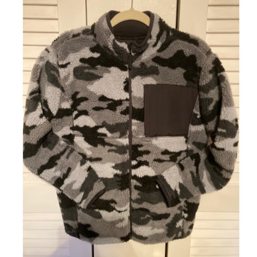 Camo Sherpa Zip-Up